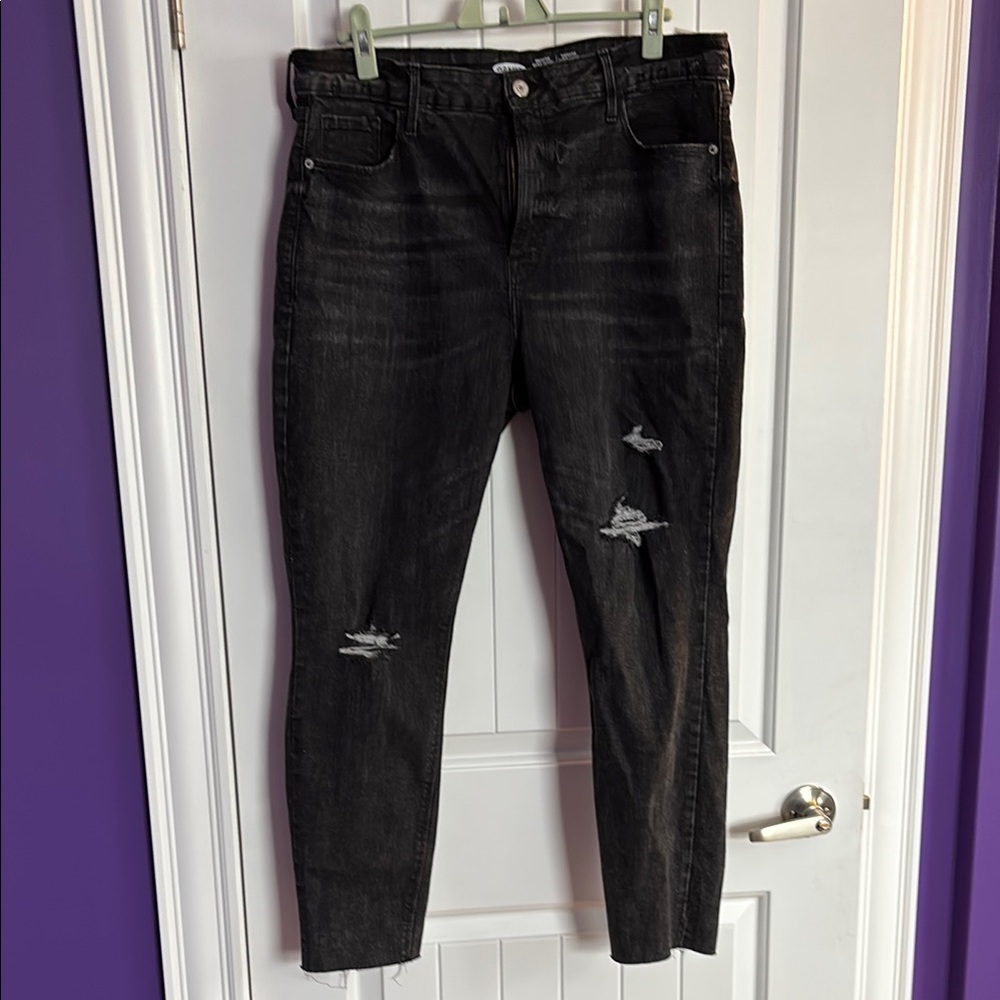 Distressed Black Jeans